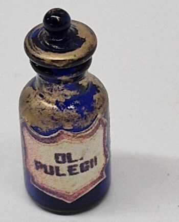 12th scale Blue Glass Chemist Jar   T23