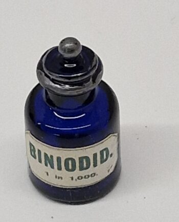 12th scale Blue Glass Chemist Jar   T24