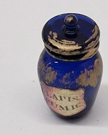 12th scale Blue Glass Chemist Jar   T26
