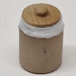 12th scale  Ceramic Storage Jar  with wooden lid  M51