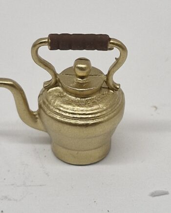 12th scale  Gold Colour Metal Kettle     by Sussex Craft    KS323G