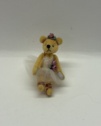 1:12th Dolls House Teddy Bear, Ballet Bear, TE37