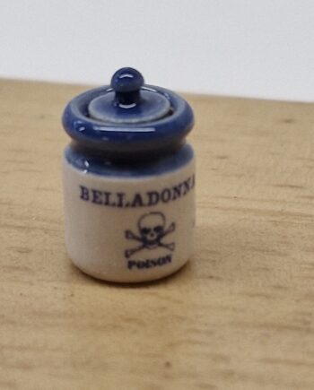 1:12th scale Miniature, Signed Terry Curran Ceramic Jar, T60