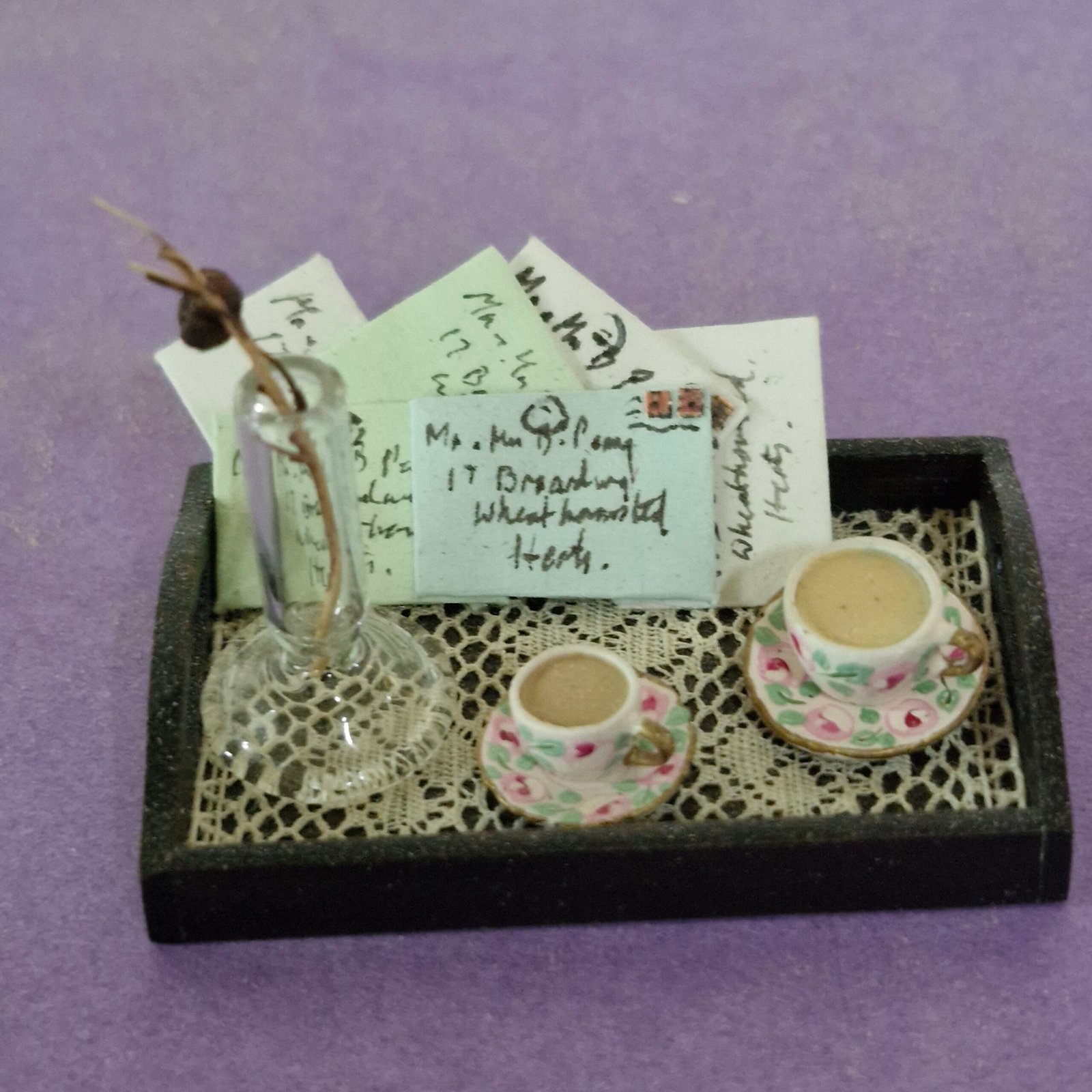 1:12th scale Dolls House Tea Tray British made VEF28