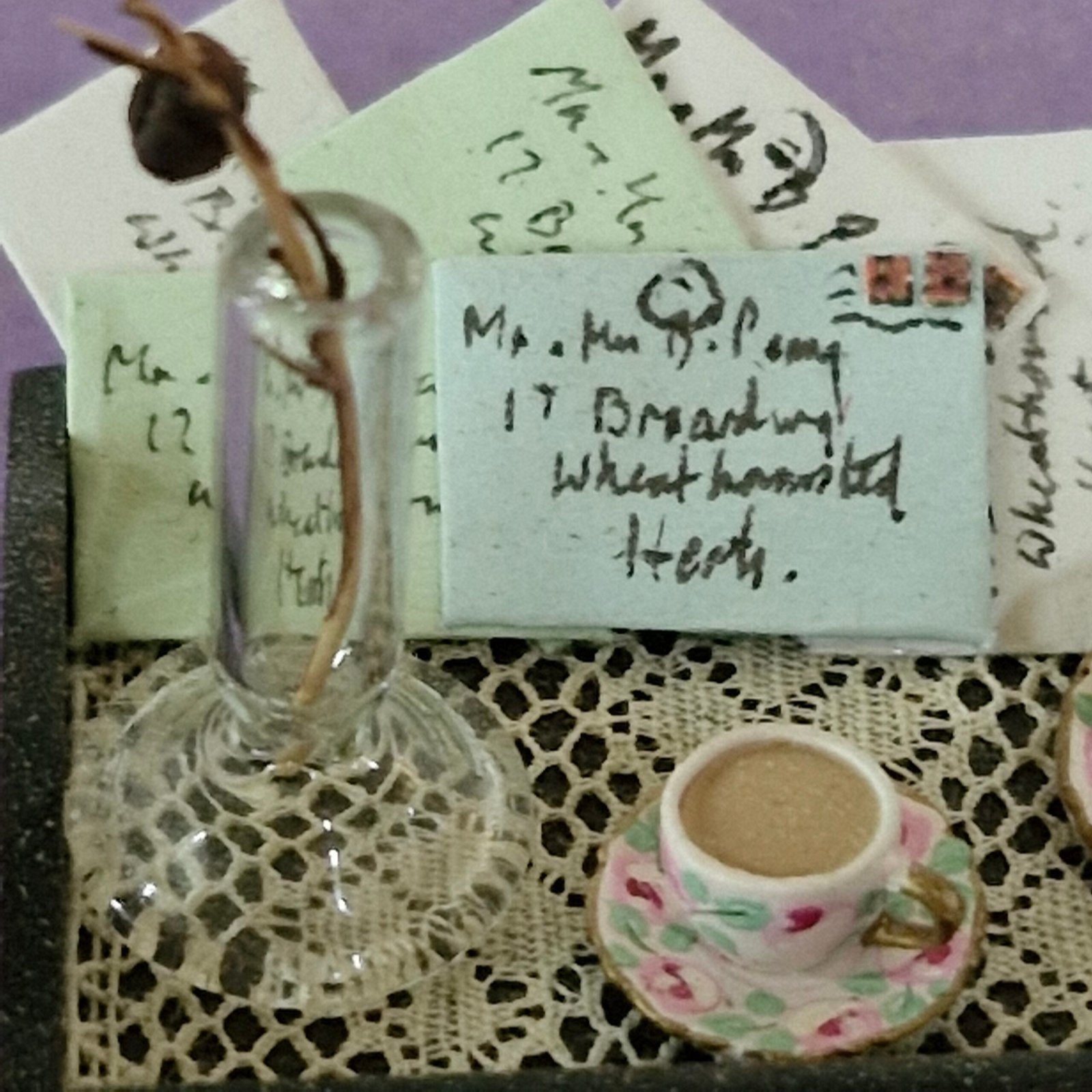 1:12th scale Dolls House Tea Tray British made VEF28