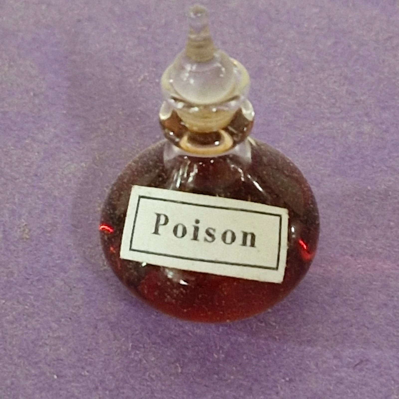 1:12th scale Dolls House Glass Jar Poison label British made VEF29