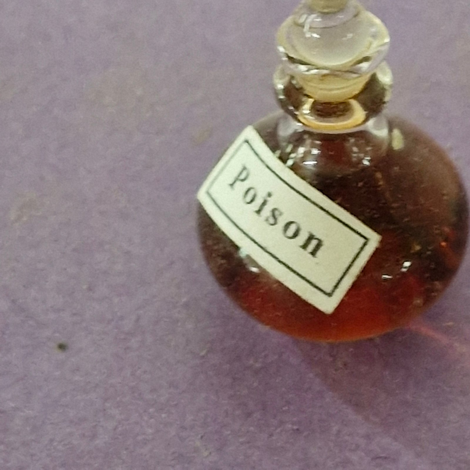 1:12th scale Dolls House Glass Jar Poison label British made VEF29