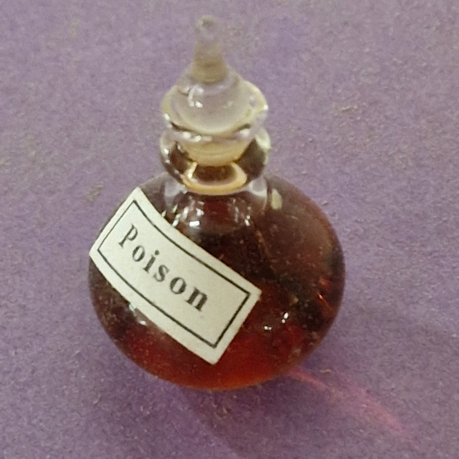 1:12th scale Dolls House Glass Jar Poison label British made VEF29