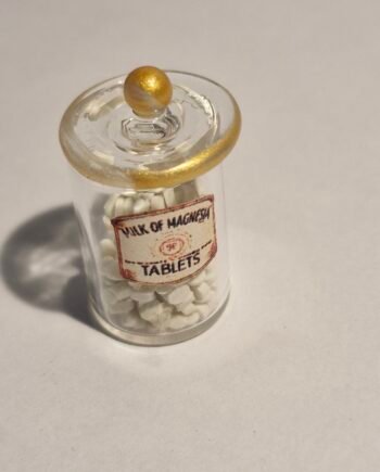 1:12th scale Dolls House  Glass Jar with Tablets   VEF35