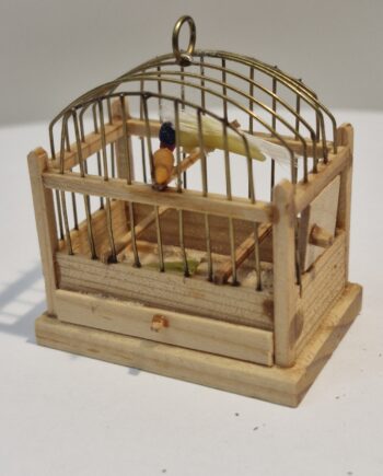 1:12th scale Dolls House Wooden Bird Cage very detailed   VEF56