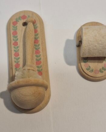 1:12th scale Dolls House, Toilet Brush and Paper holder    By Bodo Hennig  VIN50