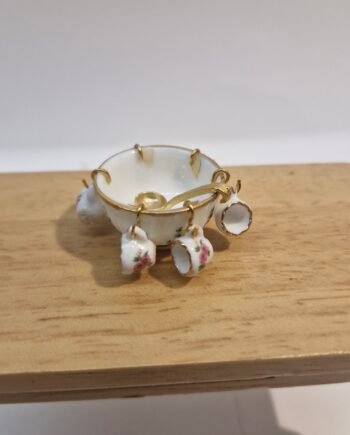 12th scale Dolls House miniature Porcelain Punch Bowl    VIN88