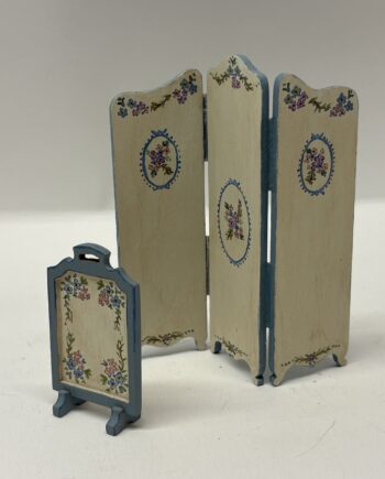 1:12th scale Dolls House- Changing Screen + Fire Screen, VEF09