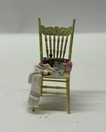 1:12th scale Dolls House Furniture- Yellow Chair, VEF13