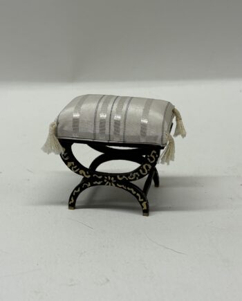 1:12th scale Dolls House Furniture- Padded Stool, VEF14