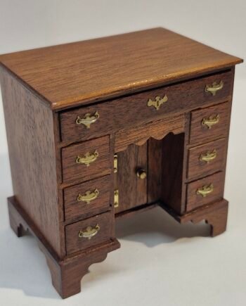 1:12th scale Dolls House, Georgian Kneehole Desk  by  Escutcheon Miniature VEF80