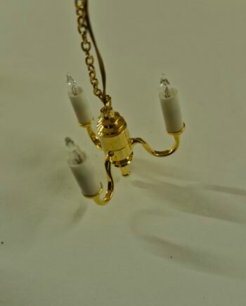1/12 Dolls House Light - 3 arm Candle Ceiling Light chandelier LT6011