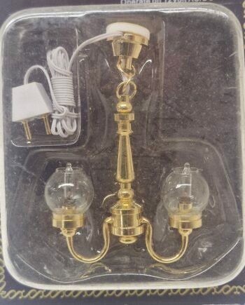 1/12 Dolls House Light -2 arm Ceiling Light    - Wired  LT6006