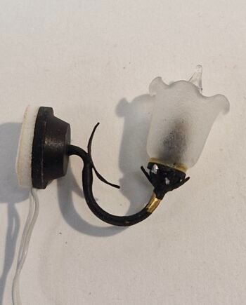 1/12 Dolls House Light Pair Black wall Lights   - Wired   DL19