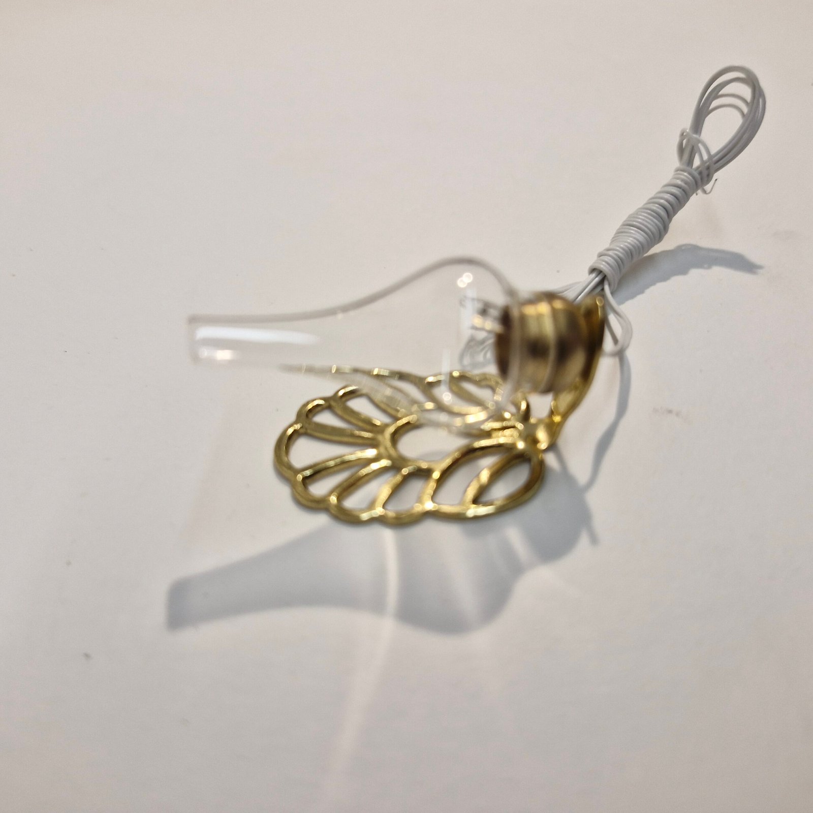 12th scale Dolls House Light Brass and Glass Wall Light DL24