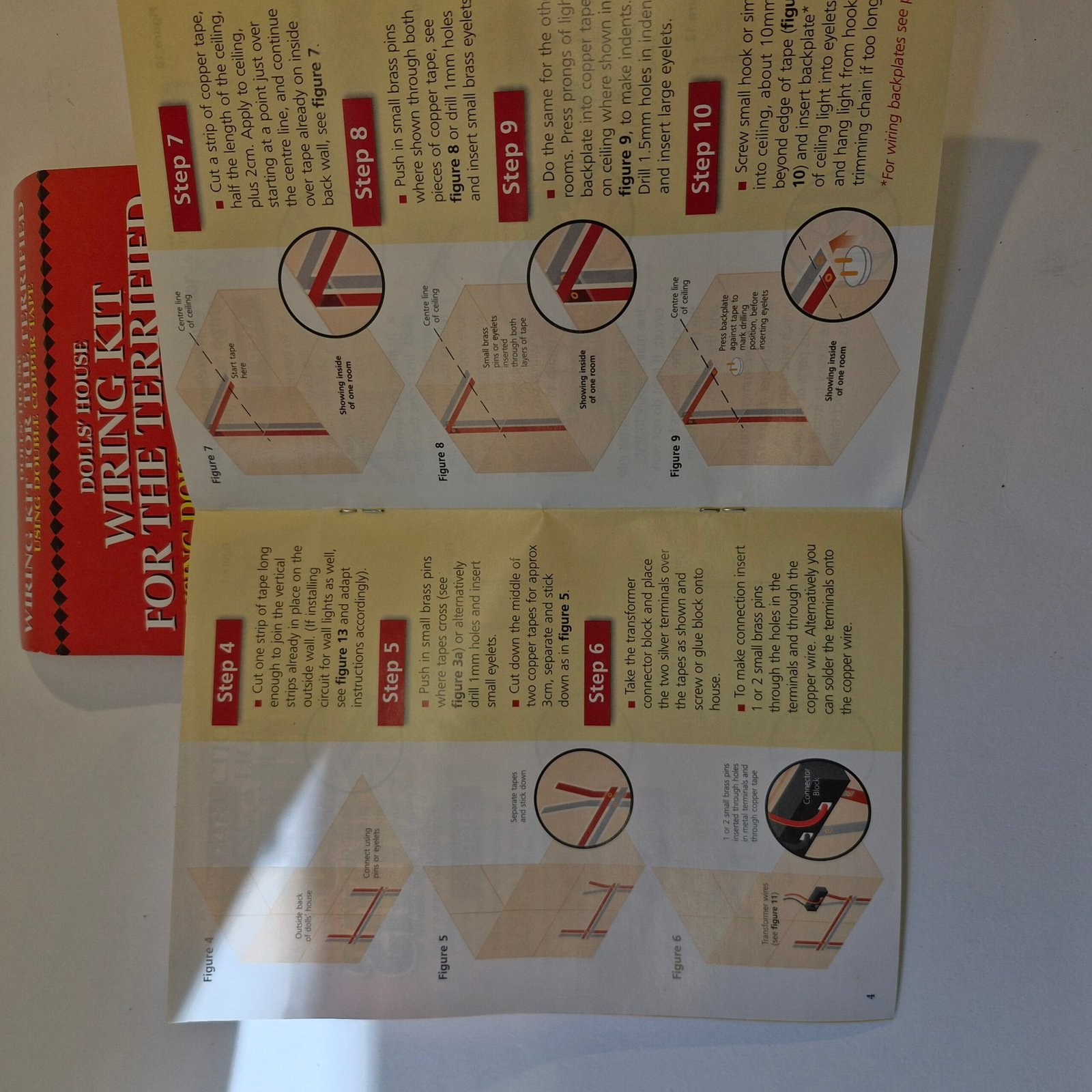 12th scale Dolls House Light Easy Wiring Kit using Copper Tape. DE009