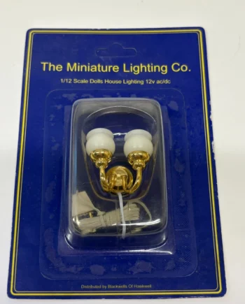1/12 Dolls House Light - Round Double Wall Lights , LT2044