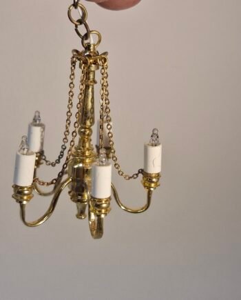 12th scale Dolls House Light 5 Arm Candle  Chandelier   Light    DL43