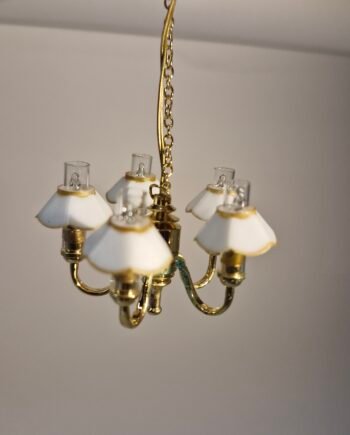 12th scale Dolls House Light 5 Arm  Chandelier   Light    DL44