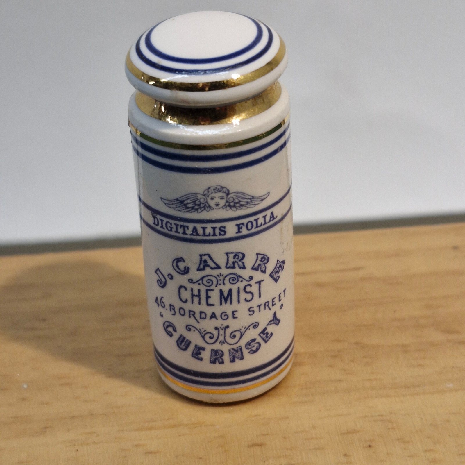 1:12th scale Miniature, Signed Terry Curran Ceramic Jar, T102