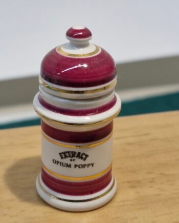 1:12th scale Miniature, Signed Terry Curran Ceramic Jar, T103