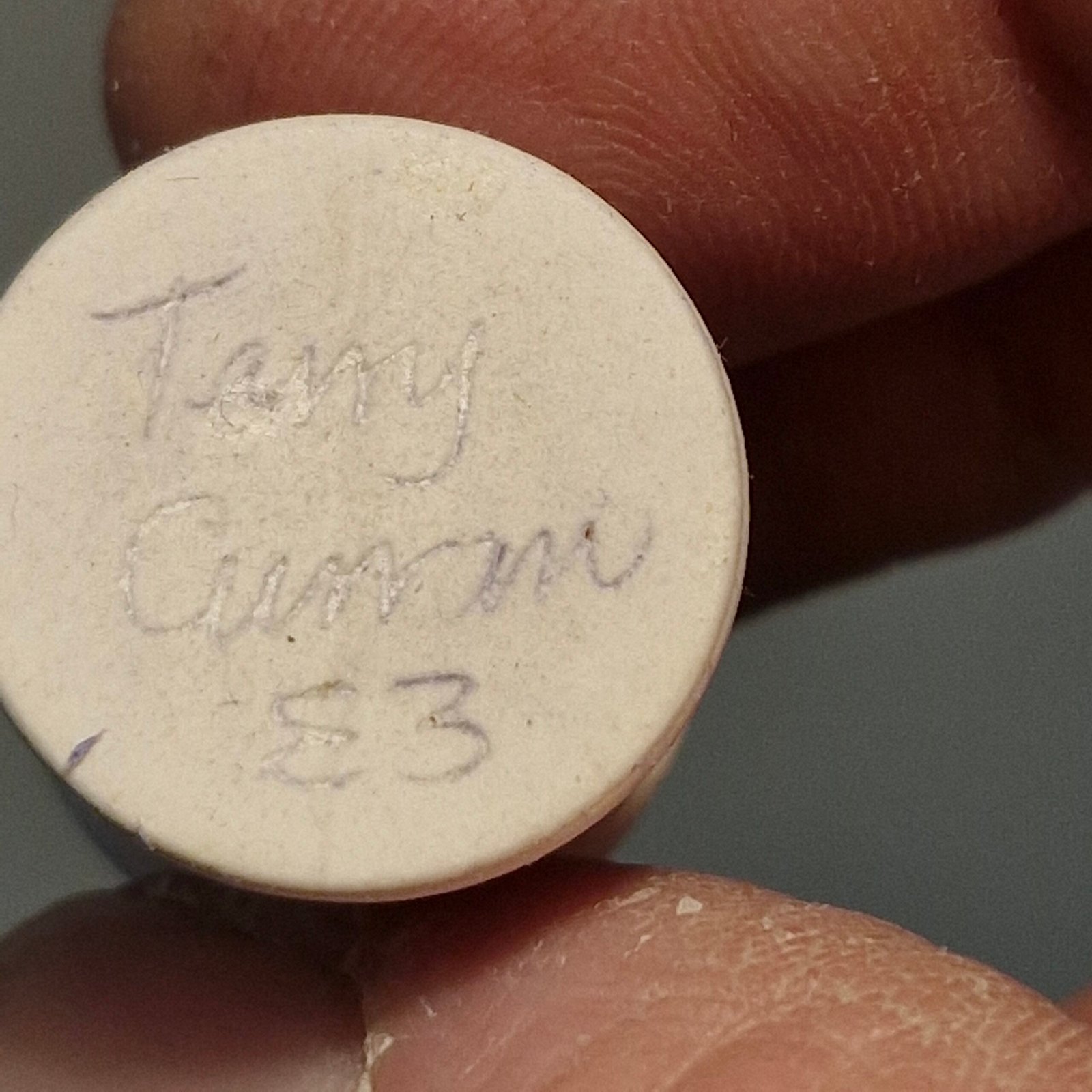 1:12th scale Miniature, Signed Terry Curran Ceramic Jar, T107