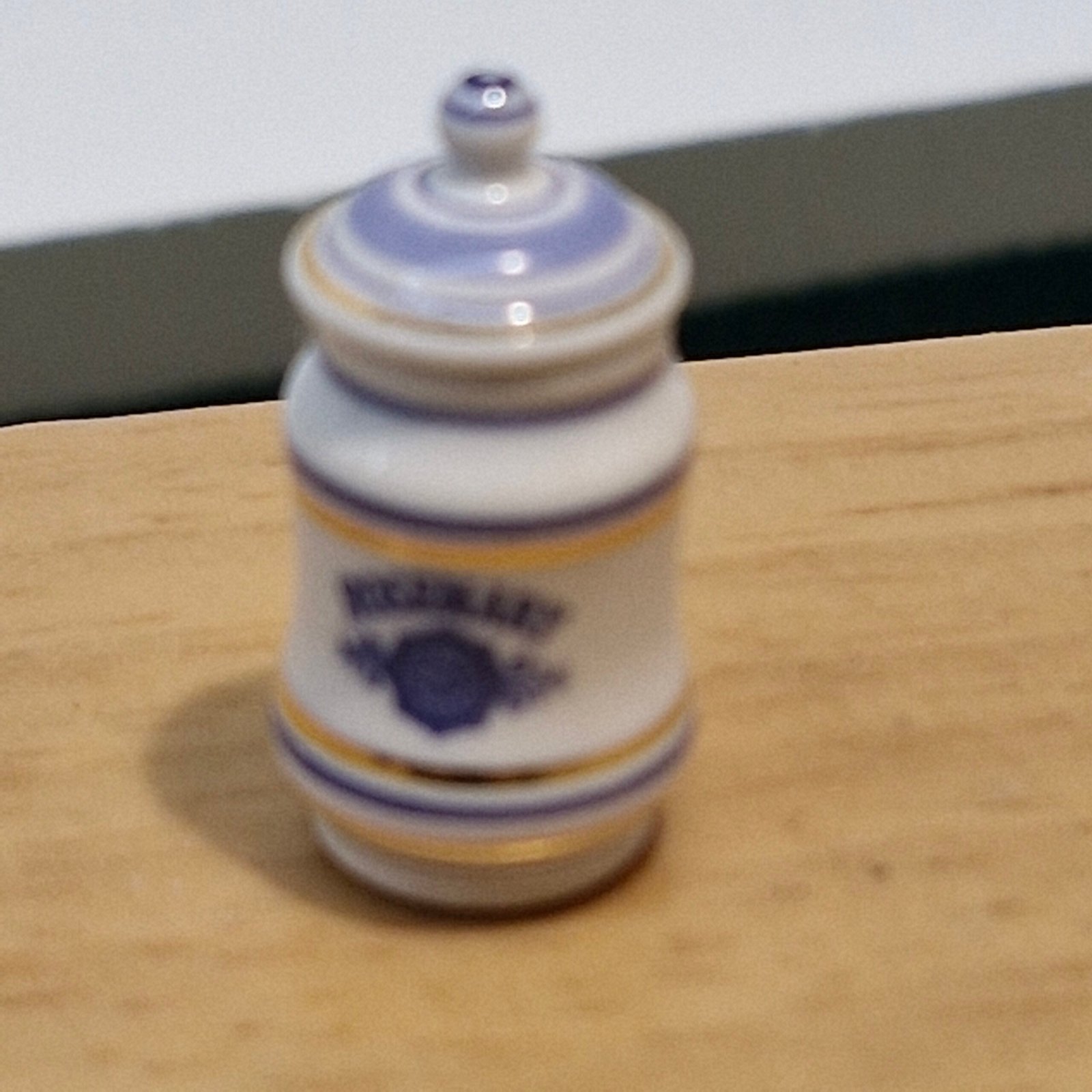 1:12th scale Miniature, Signed Terry Curran Ceramic Jar, T115