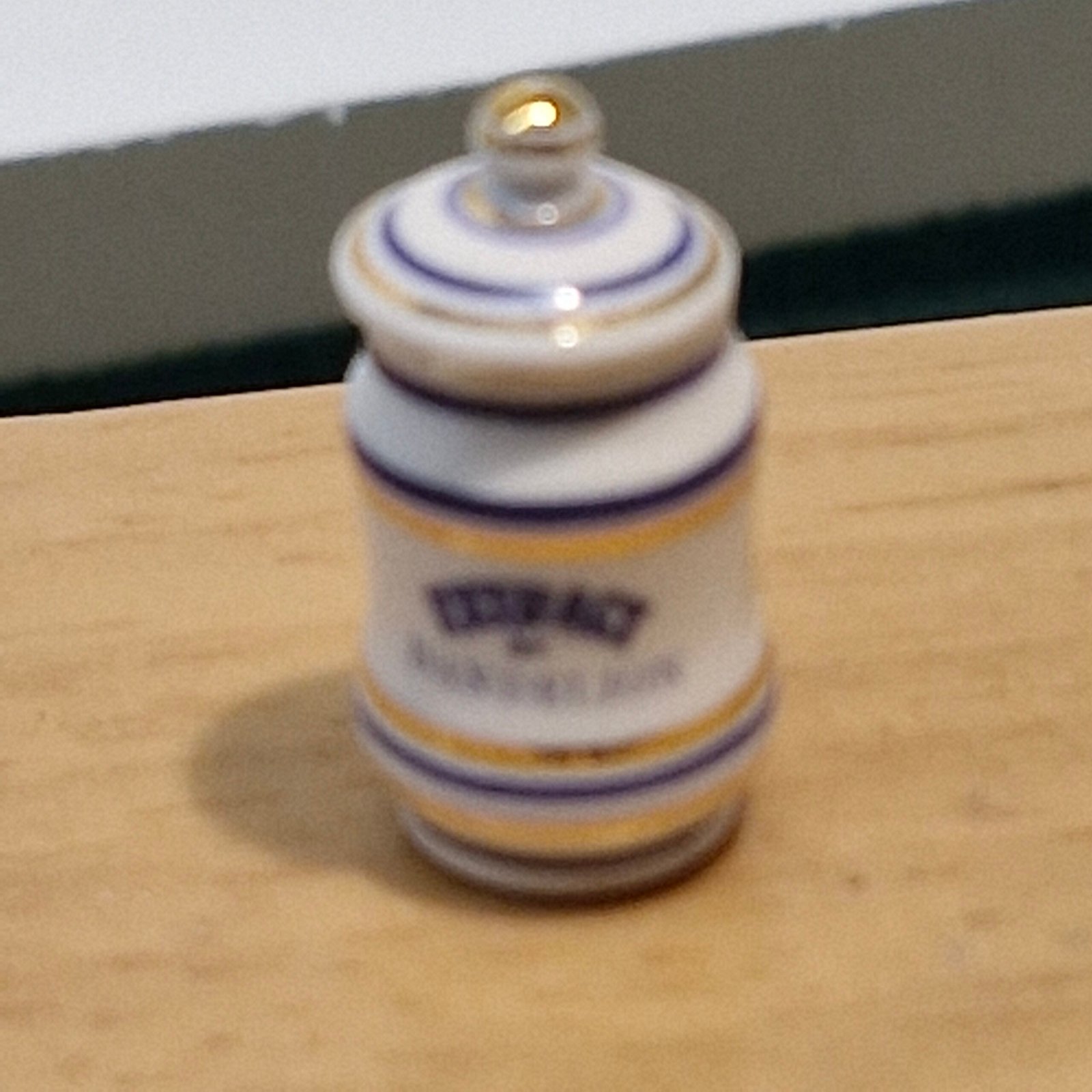 1:12th scale Miniature, Signed Terry Curran Ceramic Jar, T118