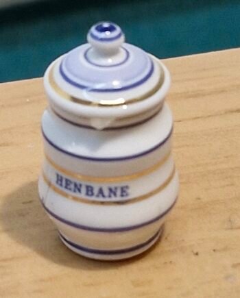 1:12th scale Miniature, Signed Terry Curran Ceramic Jar, T119