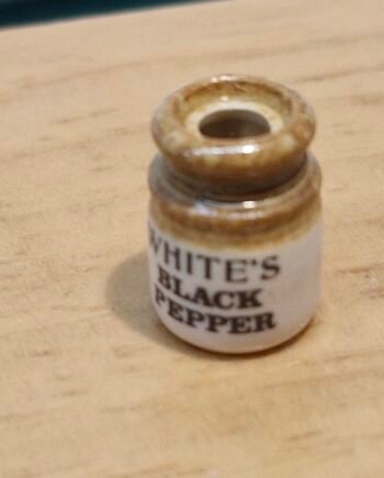 1:12th scale Miniature, Signed Terry Curran Ceramic Jar, T121
