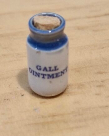 1:12th scale Miniature, Signed Terry Curran Ceramic Jar, T123