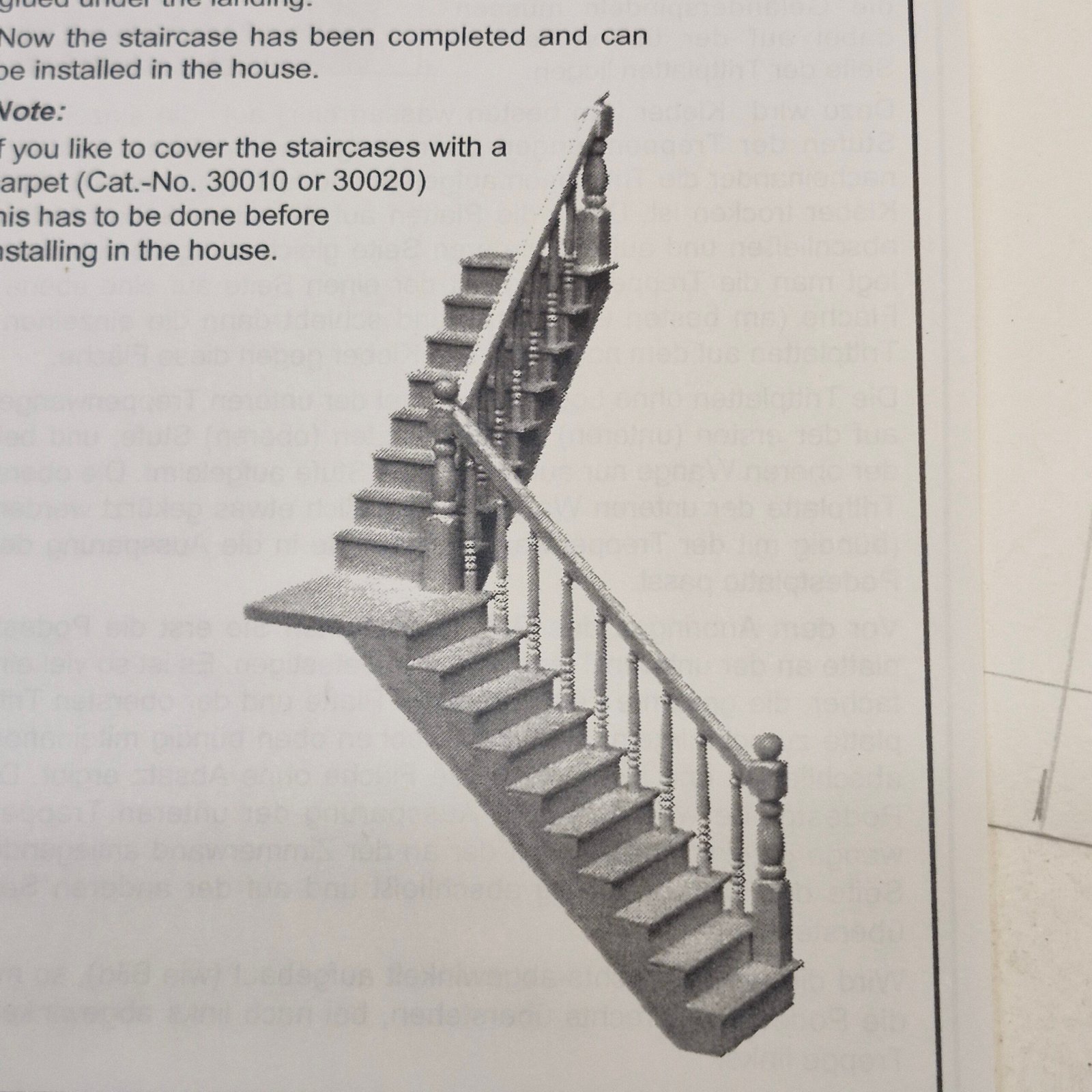 1:12th Scale Dolls House Mini Mundus Angle Stair kit MM70120