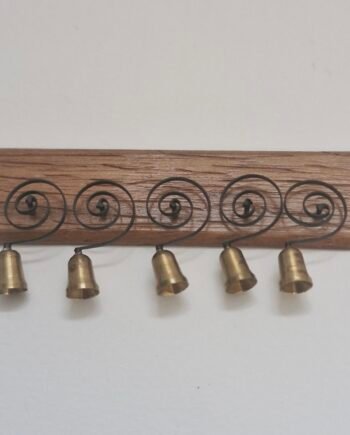 1/12th scale Dolls House Miniature Servant Bells on Wooden Board  RP52
