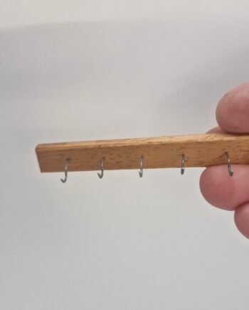 1/12th scale Dolls House Miniature Hooks Wooden Board  RP53