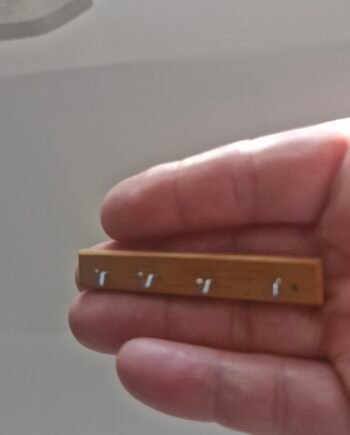 1/12th scale Dolls House Miniature Hooks Wooden Board  RP54