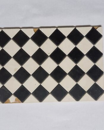 1 /12 scale   Dolls House   Black and White  Square Quarry Tiles - Rom6